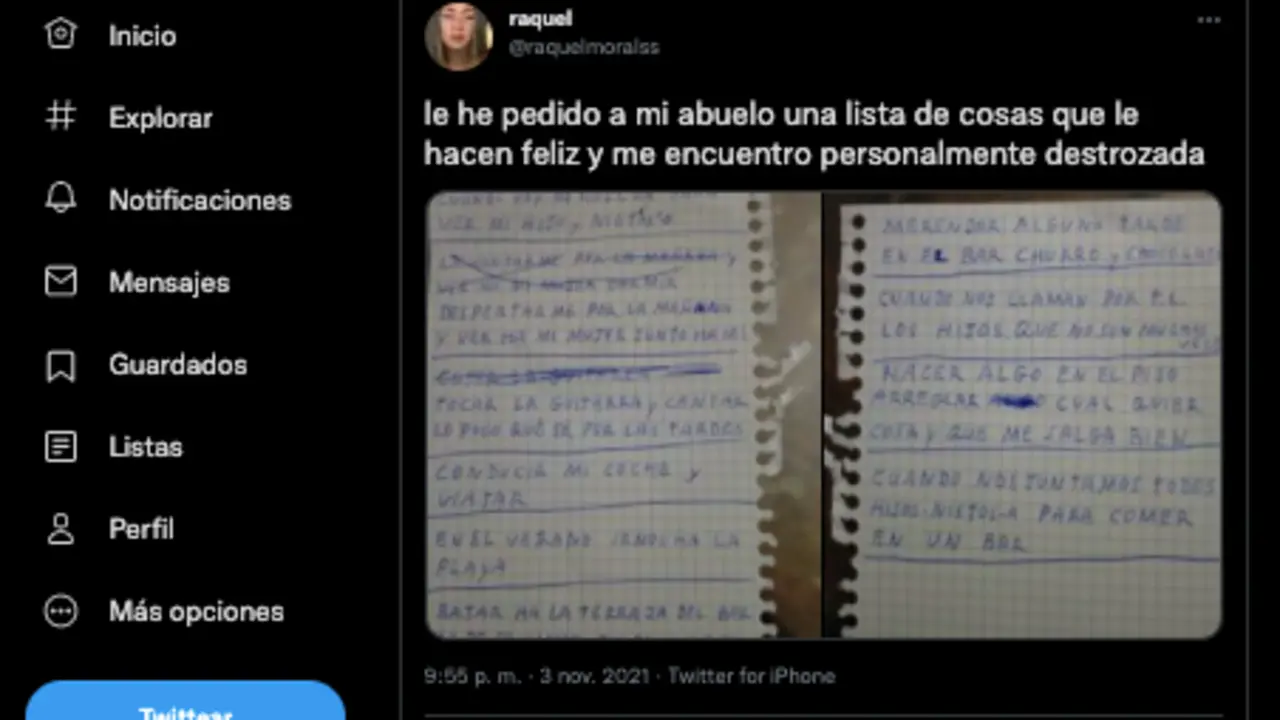 Tweet de esta joven.