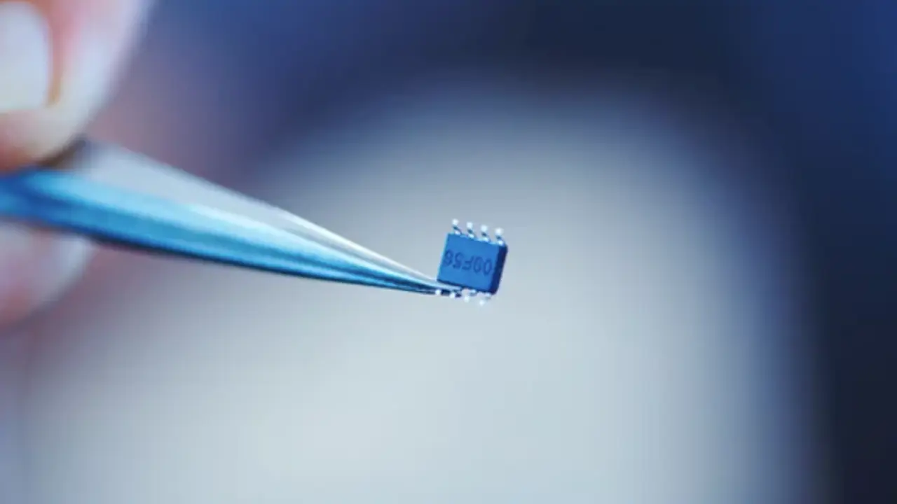 Un chip semiconductor.