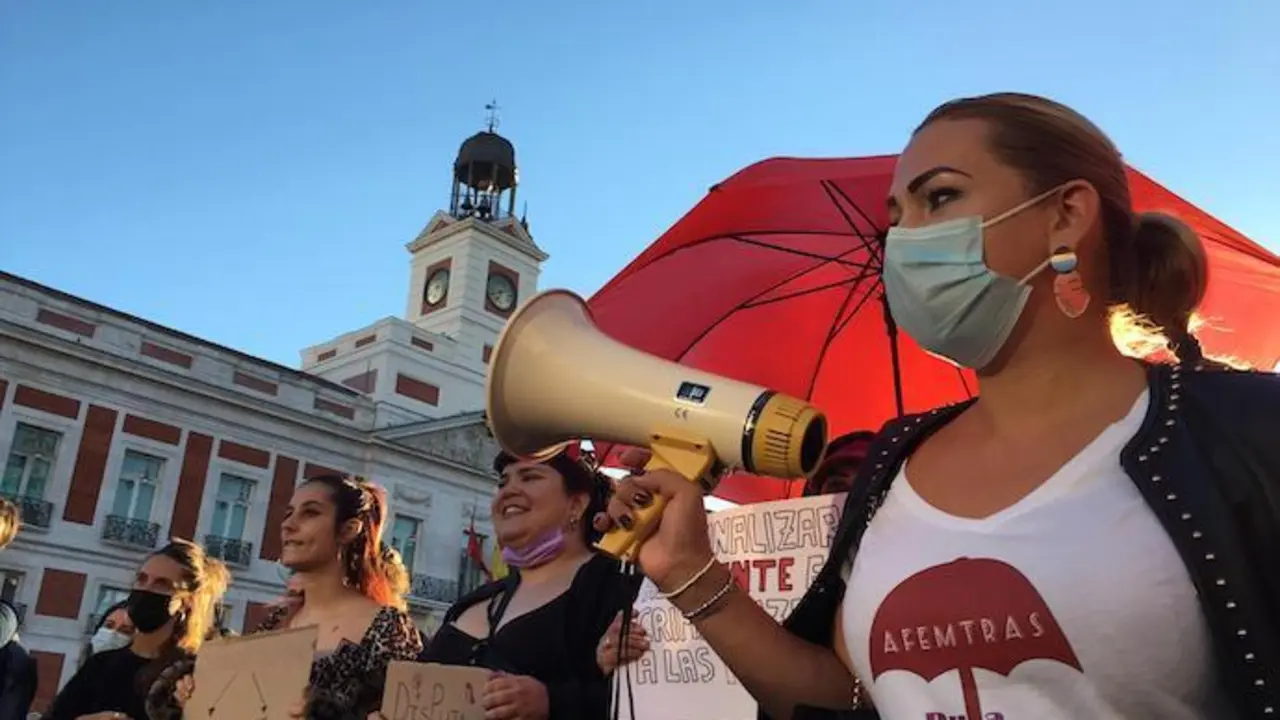 Las trabajadoras sexuales en Madrid el 21 de octubre del 2021.