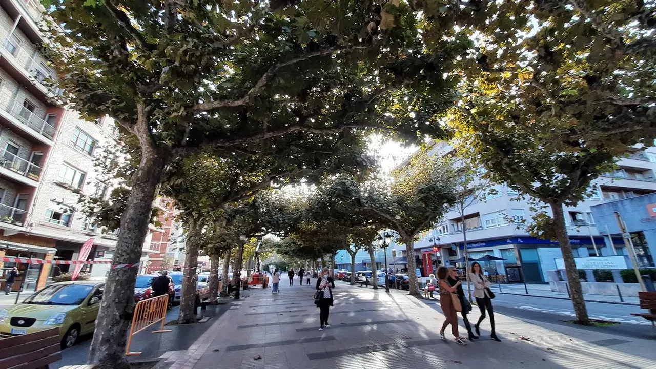 Varias personas por la Avenida de Espa&ntilde;a en Torrelavega. / ALERTA