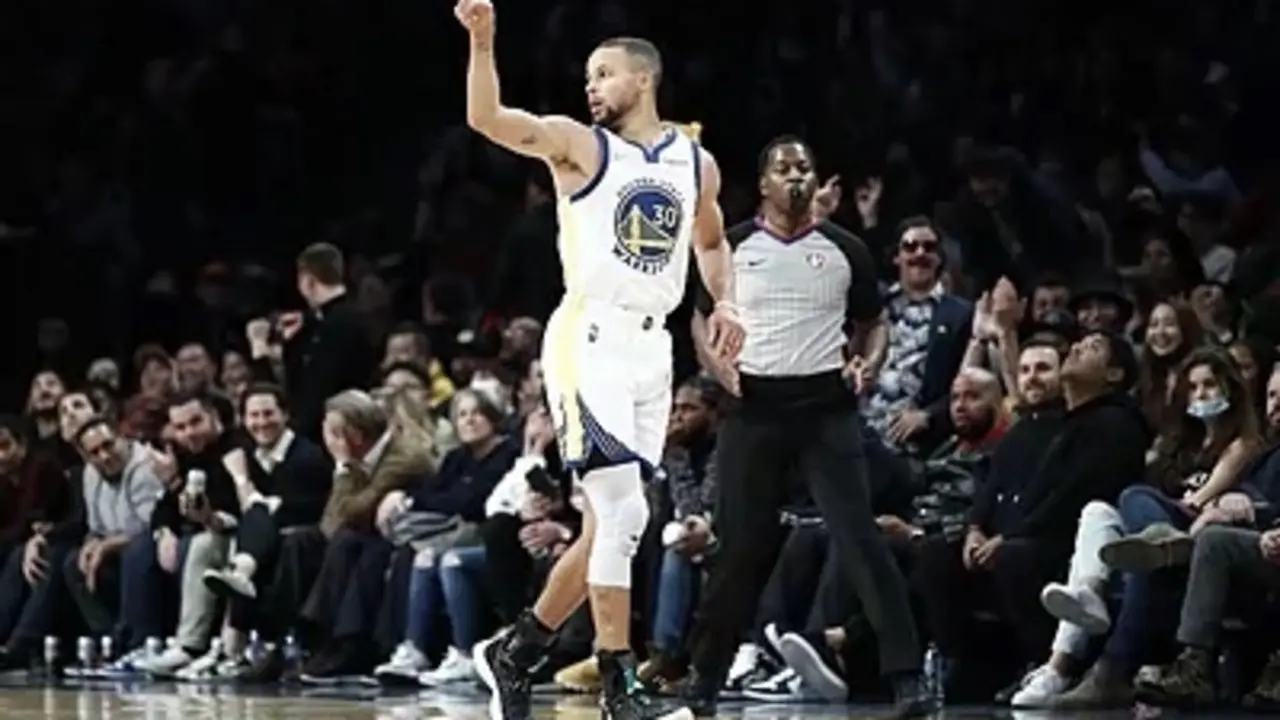 Curry, ante los Nets.Sarah StierAFP