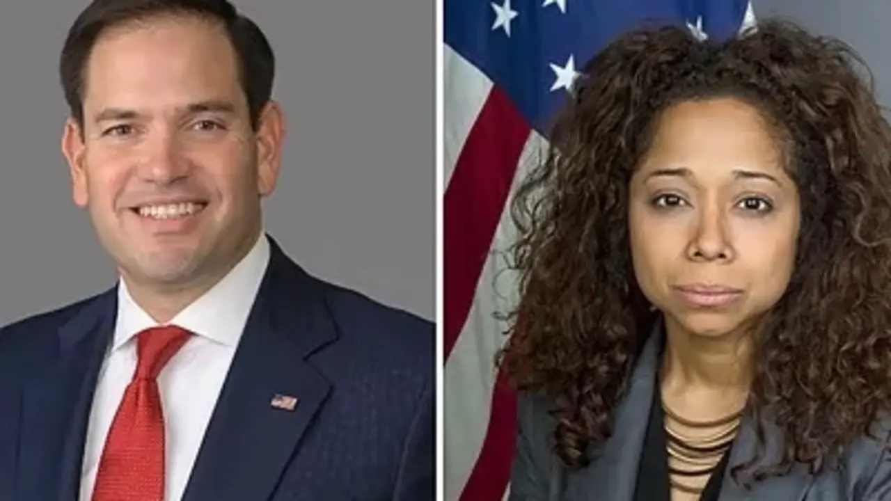 El senador Marco Rubio y la diplom&aacute;tica Julissa Reynoso. EFE