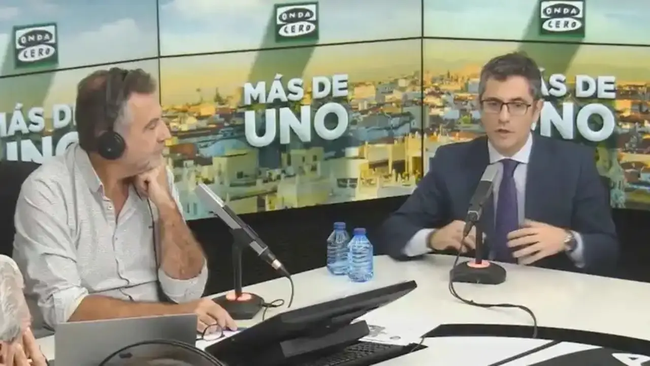 F&eacute;lix Bola&ntilde;os, ministro de la Presidencia, Relaciones con las Cortes y Memoria Democr&aacute;tica, en Onda Cero.