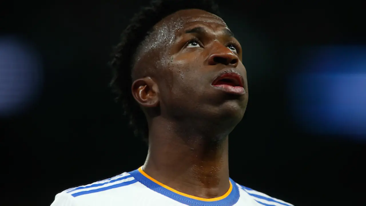 Vinicius Junior of Real Madrid looks on during the spanish league, La Liga Santander, football match played between Real Madrid and Rayo Vallecano at Santiago Bernabeu stadium on November 06, 2021, in Madrid, Spain.
AFP7 /  Europa Press
6/11/2021 ONLY FOR USE IN SPAIN