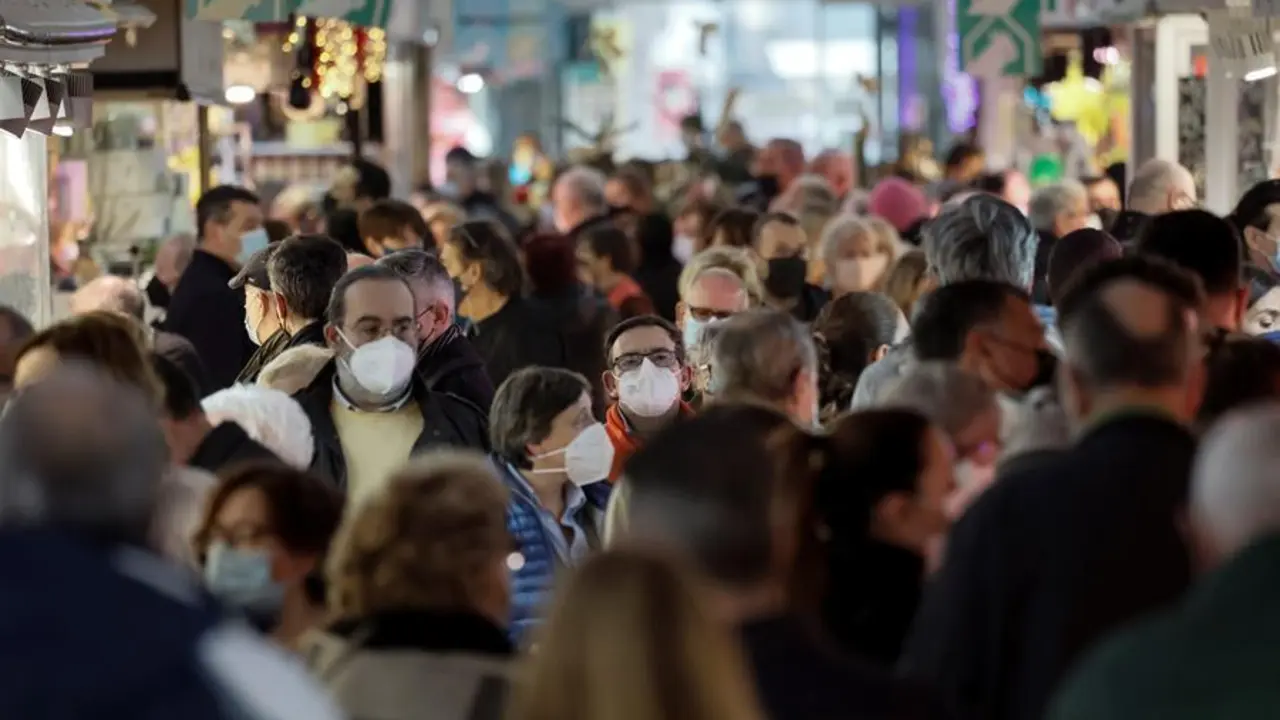 Cientos de personas han acudido hoy al Mercado Central de Val&egrave;ncia donde se realizan este mi&eacute;rcoles muchas de las &uacute;ltimas compras para la cena de Nochebuena. EFE/Biel Ali&ntilde;o