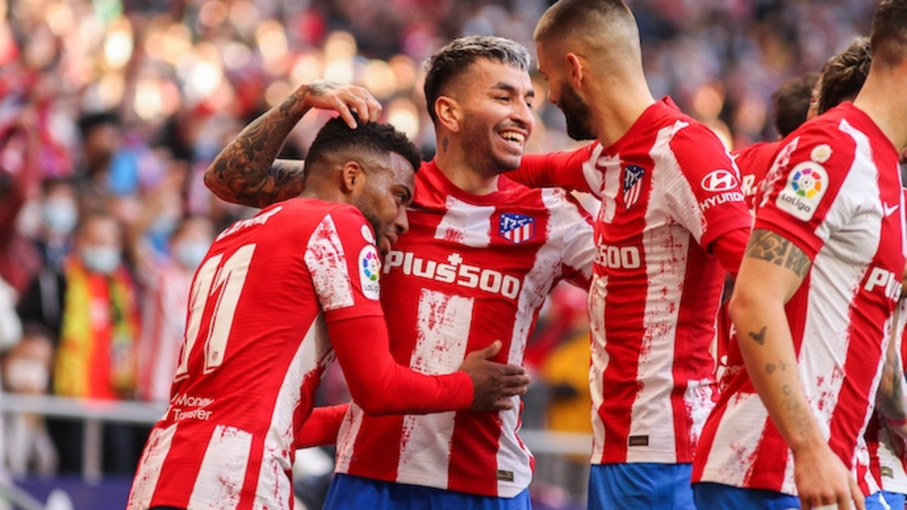 &Aacute;ngel Correa, del Atl&eacute;tico de Madrid, celebra un gol durante el partido de f&uacute;tbol de la liga espa&ntilde;ola entre el Atl&eacute;tico de Madrid y el Rayo Vallecano en el estadio Wanda Metropolitano el 2 de enero de 2021, en Madrid, Espa&ntilde;a. / AFP7