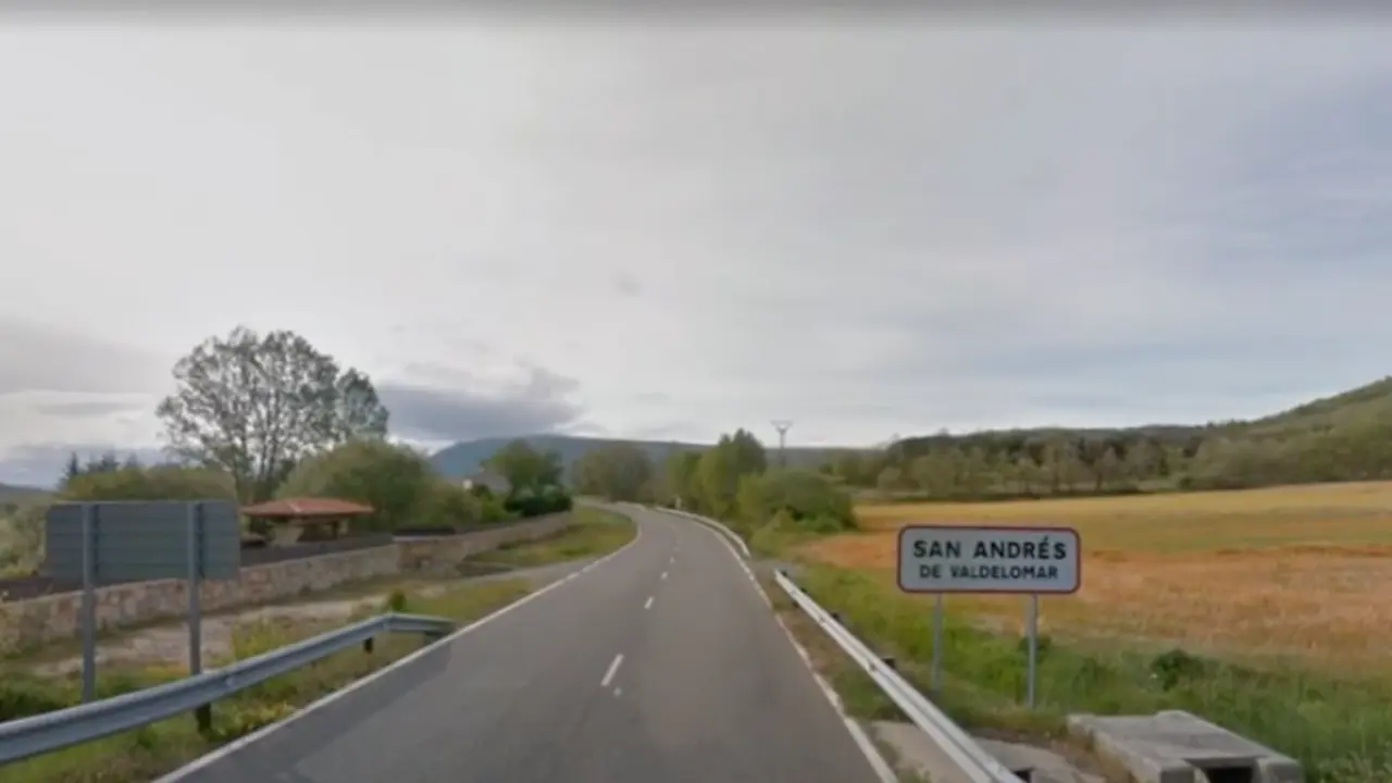 Carretera de entrada a Valdelomar, Valderredible, Cantabria. / ALERTA