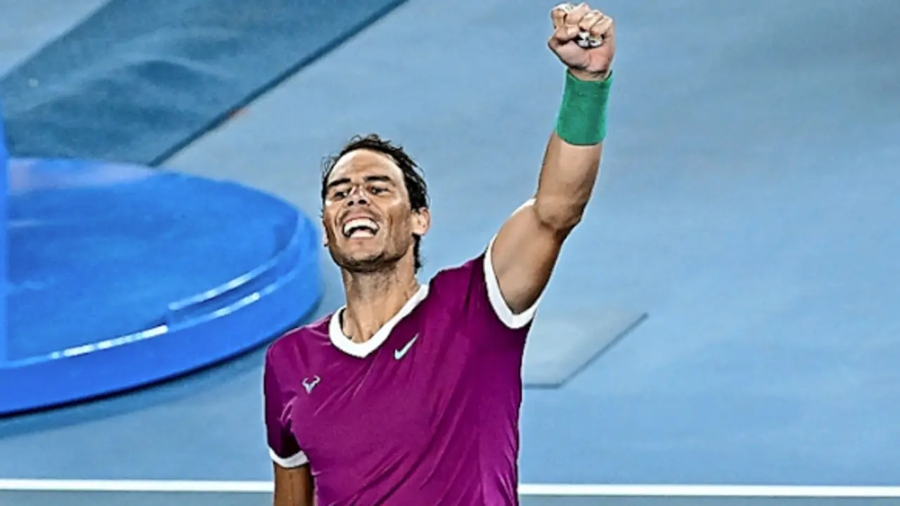 Rafa Nadal celebrando su victoria en el encuentro de semifinales. / EFE