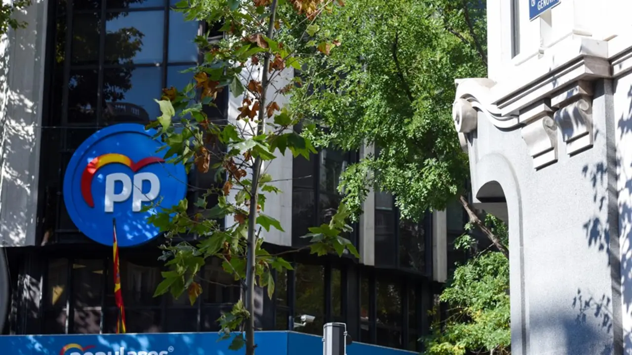 Edificio de la sede del PP, en el n&uacute;mero 13 de la calle G&eacute;nova.