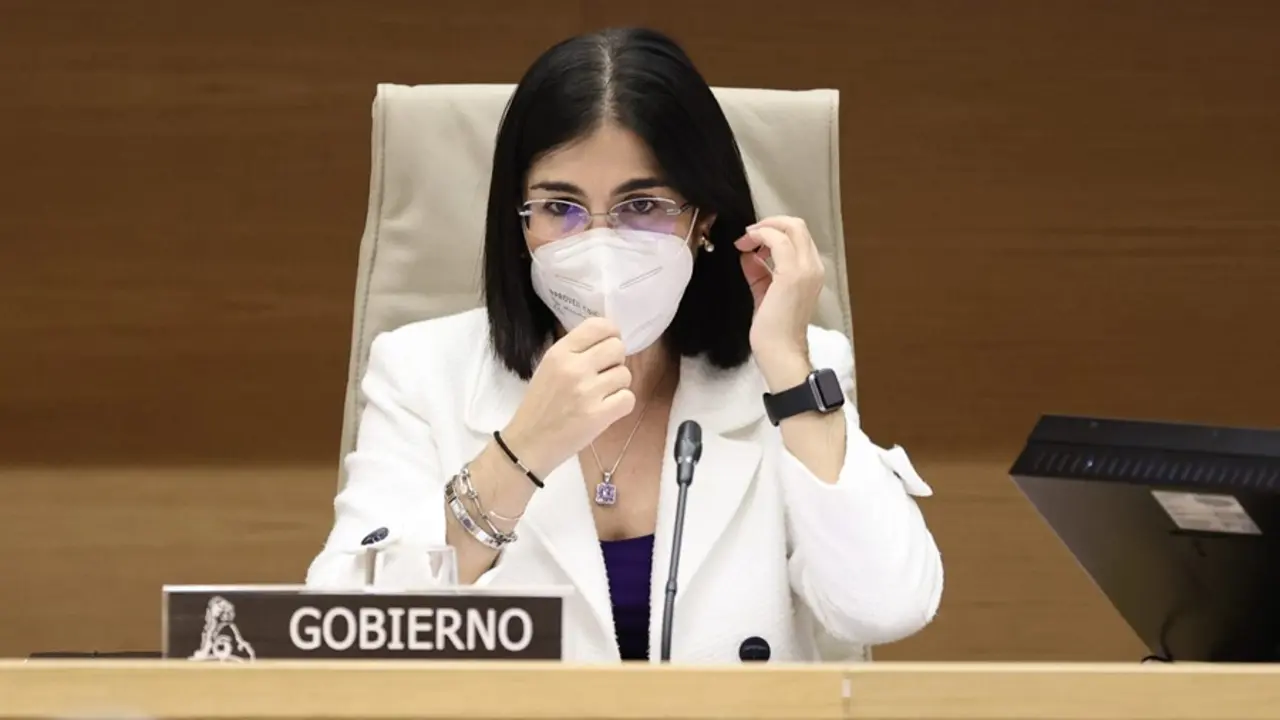 La ministra de Sanidad, Carolina Darias, a su llegada a una comparecencia en la Comisi&oacute;n de Sanidad y Consumo del Congreso.