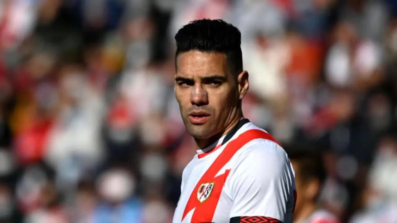 El jugador del Rayo Vallecano Radamel Falcao.