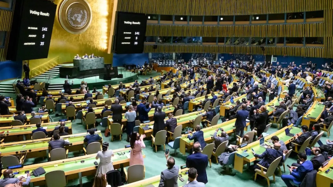La Asamblea General de la ONU, en una fotograf&iacute;a del 2 de marzo de 2022.