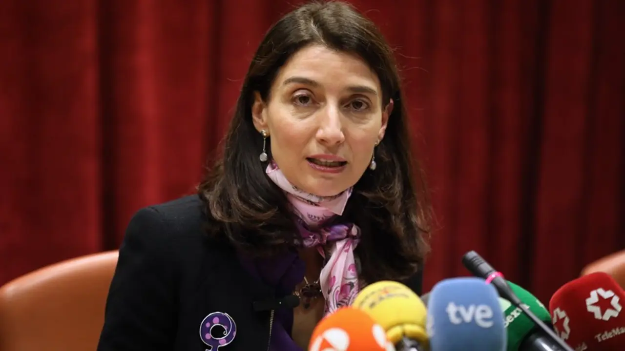 La ministra de Justicia, Pilar Llop, en una rueda de prensa para presentar los resultados del trabajo del Instituto Nacional de Toxicolog&iacute;a y Ciencias Forenses (INTCF).