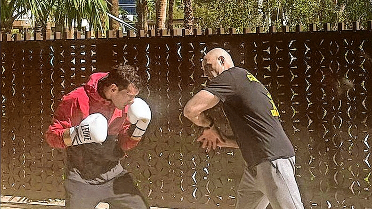 El Ni&ntilde;o Garc&iacute;a de entrenamiento en Las Vegas.