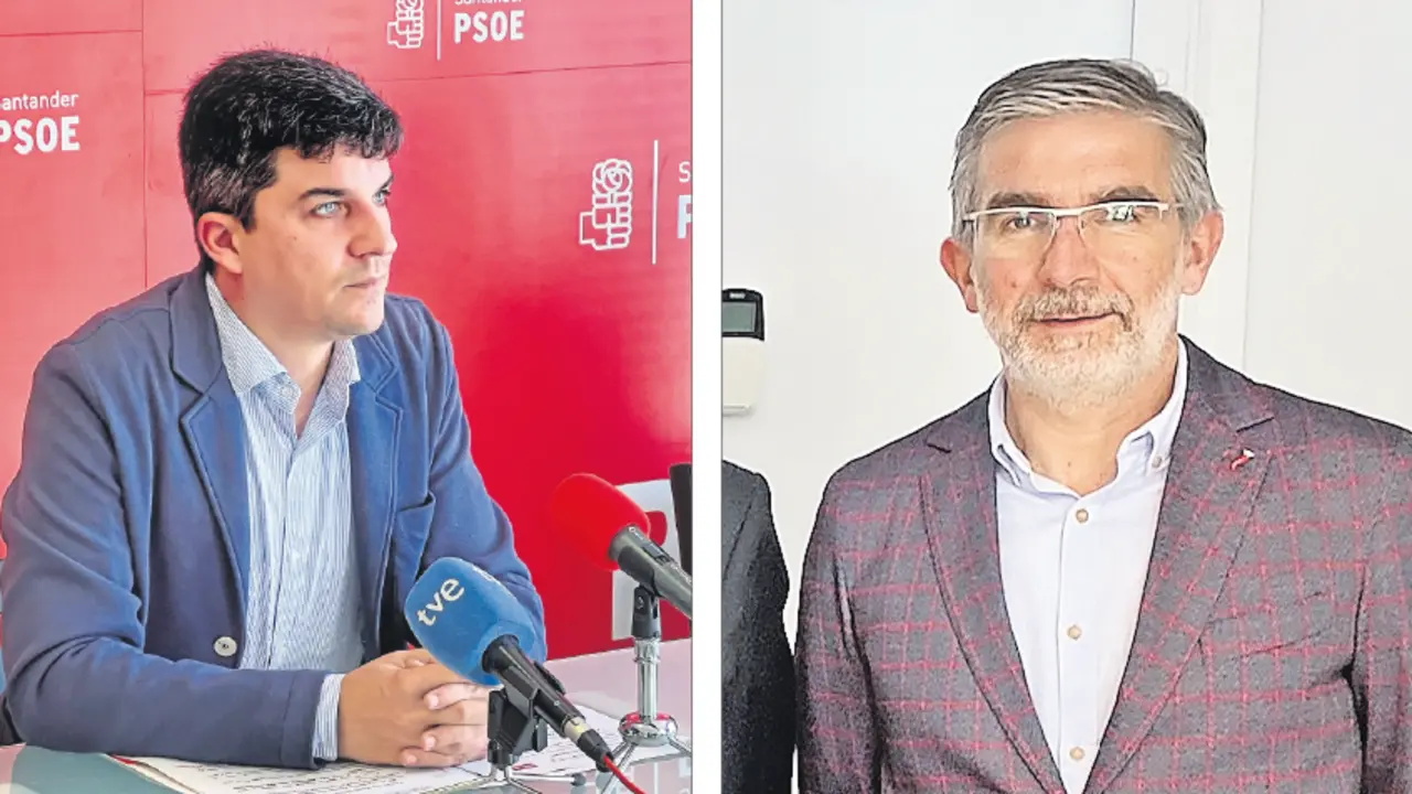 El concejal socialista, Daniel Fern&aacute;ndez y el concejal de Personal de Santander, Pedro Nalda. / ALERTA