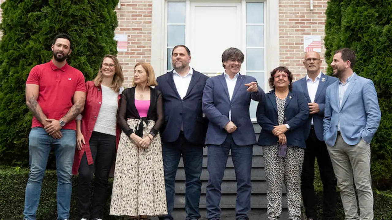 Los l&iacute;deres del 'proc&eacute;s', juntos en Waterloo.EUROPA PRESS