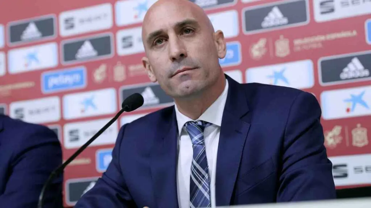 El presidente de la Real Federaci&oacute;n Espa&ntilde;ola de F&uacute;tbol (RFEF), Luis Rubiales.