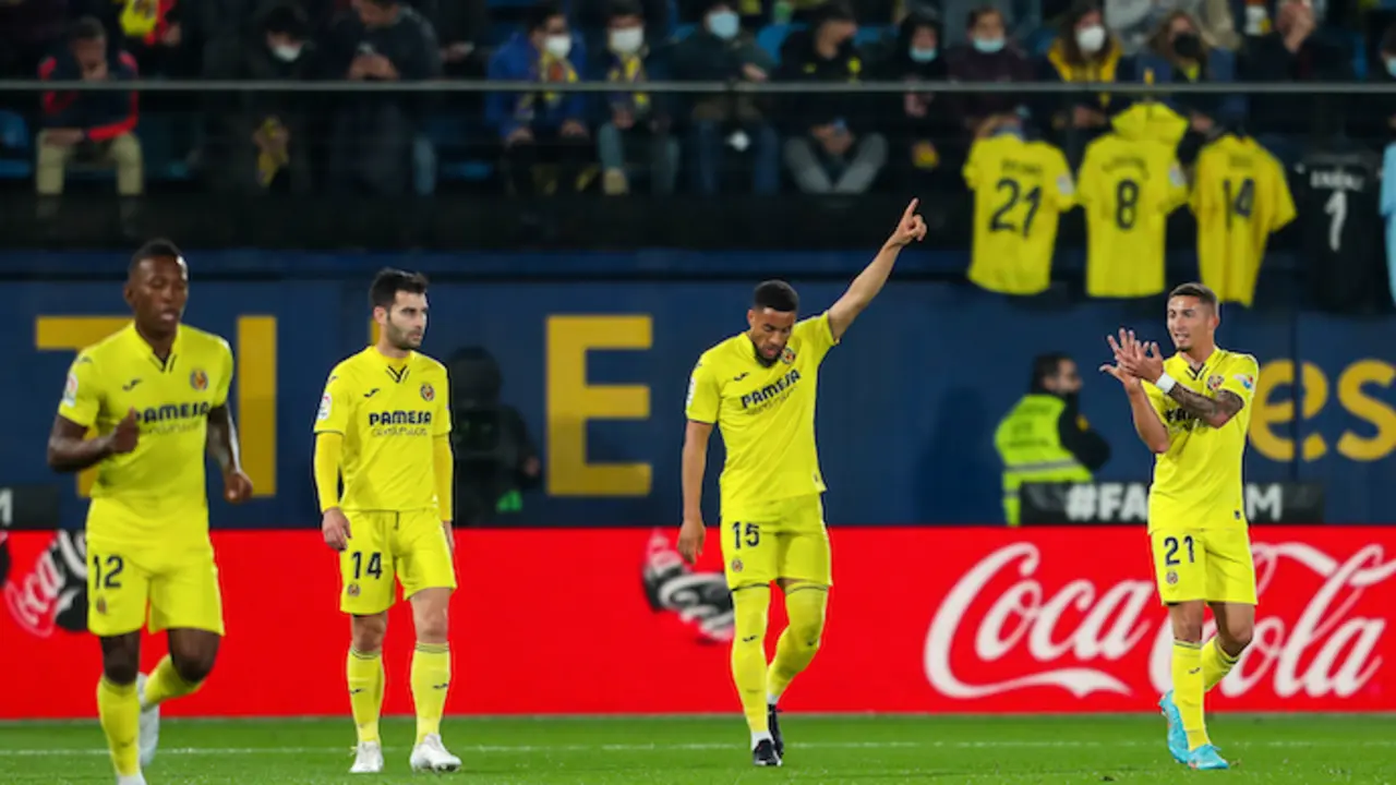 Arnaut Danjuma of Villarreal celebrates a goal with teammates during the Santander League match between Villareal CF and Valencia CF at the Ceramica Stadium on April 19, 2022, in Valencia, Spain.
Ivan Terron / AFP7 / Europa Press
19/4/2022 ONLY FOR USE IN SPAIN
