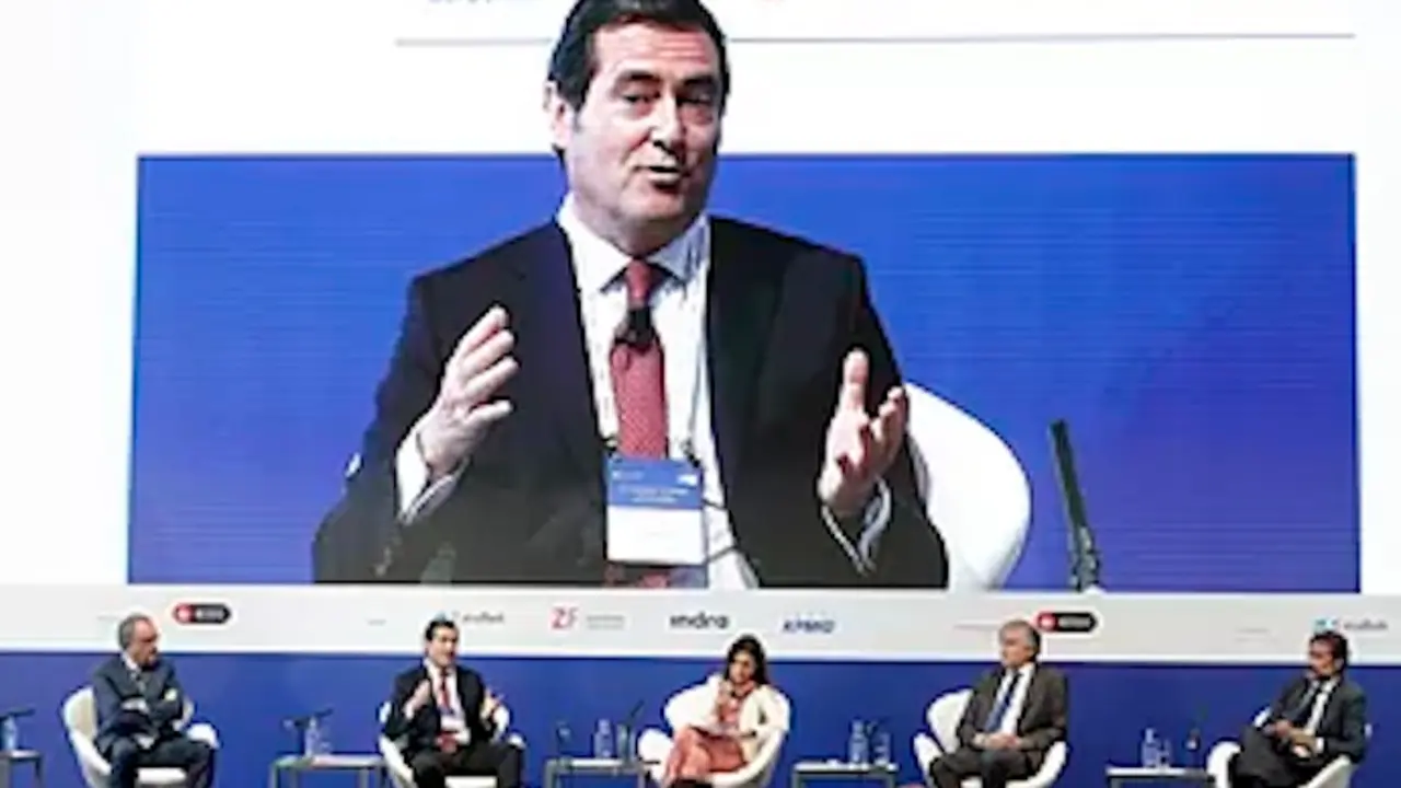 El presidente de la CEOE, Antonio Garamendi en un acto del Cercle de Econom&iacute;a la semana pasada en Barcelona.