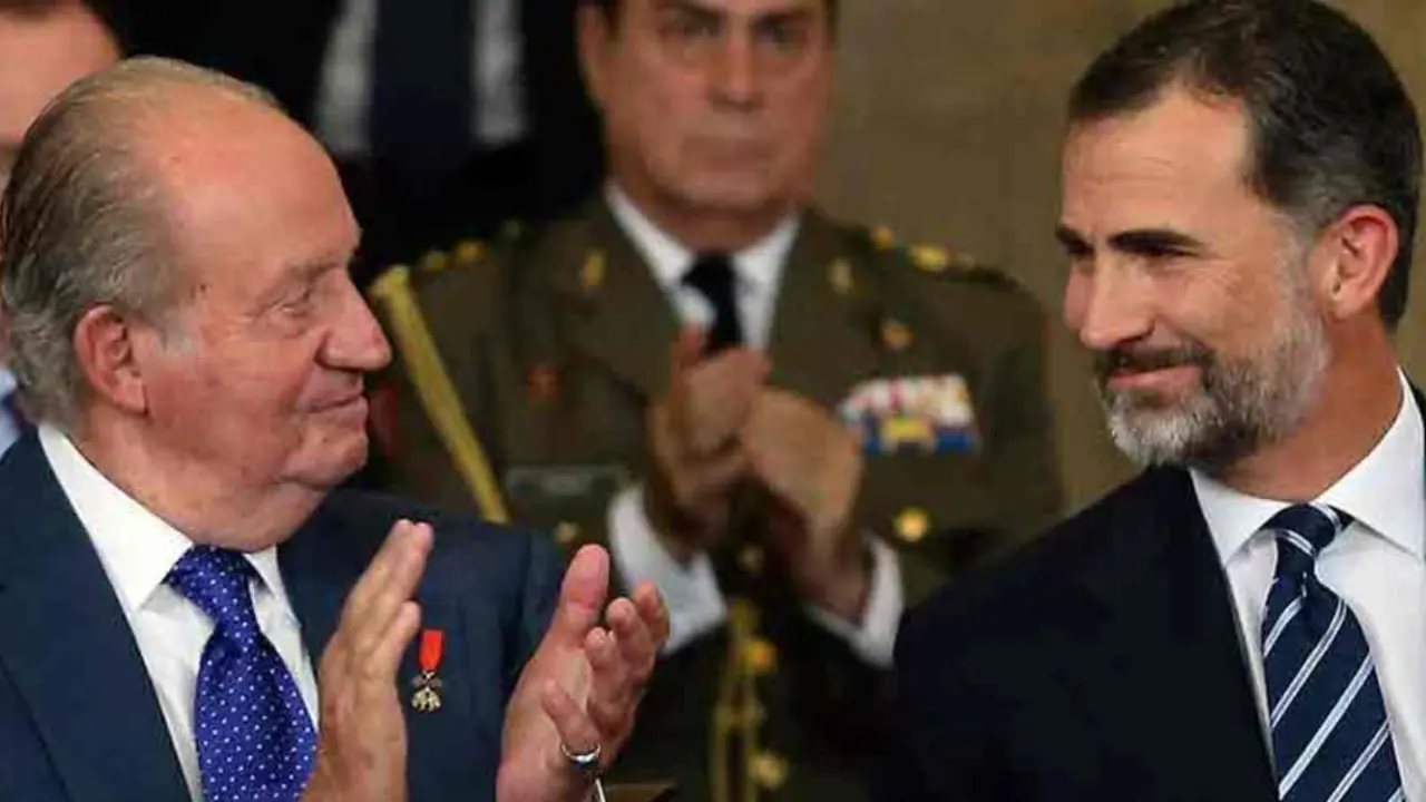 Los reyes Juan Carlos y Felipe.