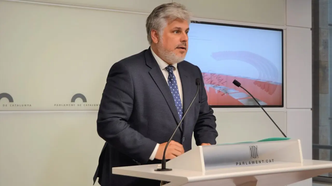 El presidente de Junts en el Parlament, Albert Batet. / AEE