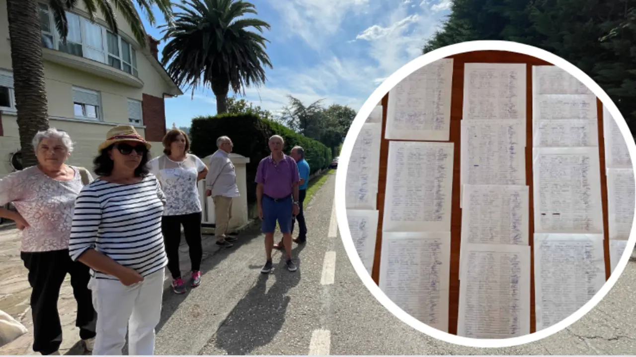Los vecinos de Miengo y las Las 500 firmas recogidas contra el proyecto. / ALERTA