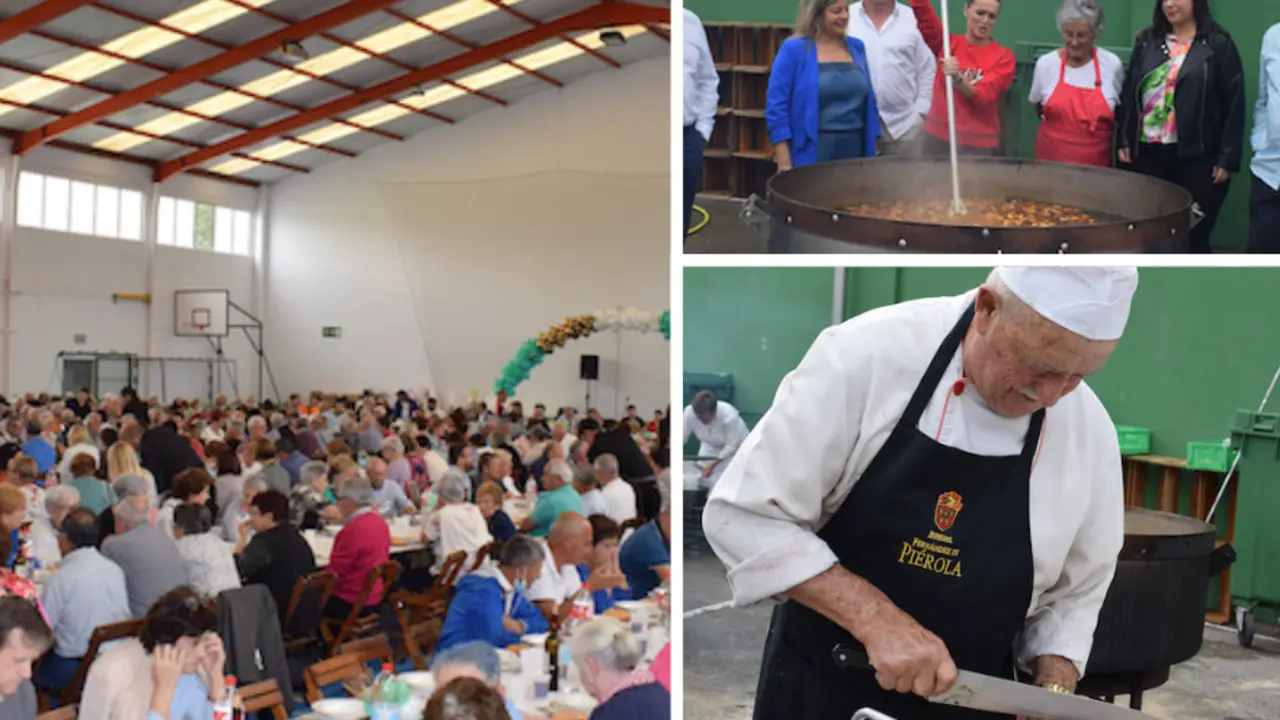 Los mayores de Pi&eacute;lagos disfrutaron de la comida de hermandad despu&eacute;s de dos a&ntilde;os sin celebrarse. / ALERTA