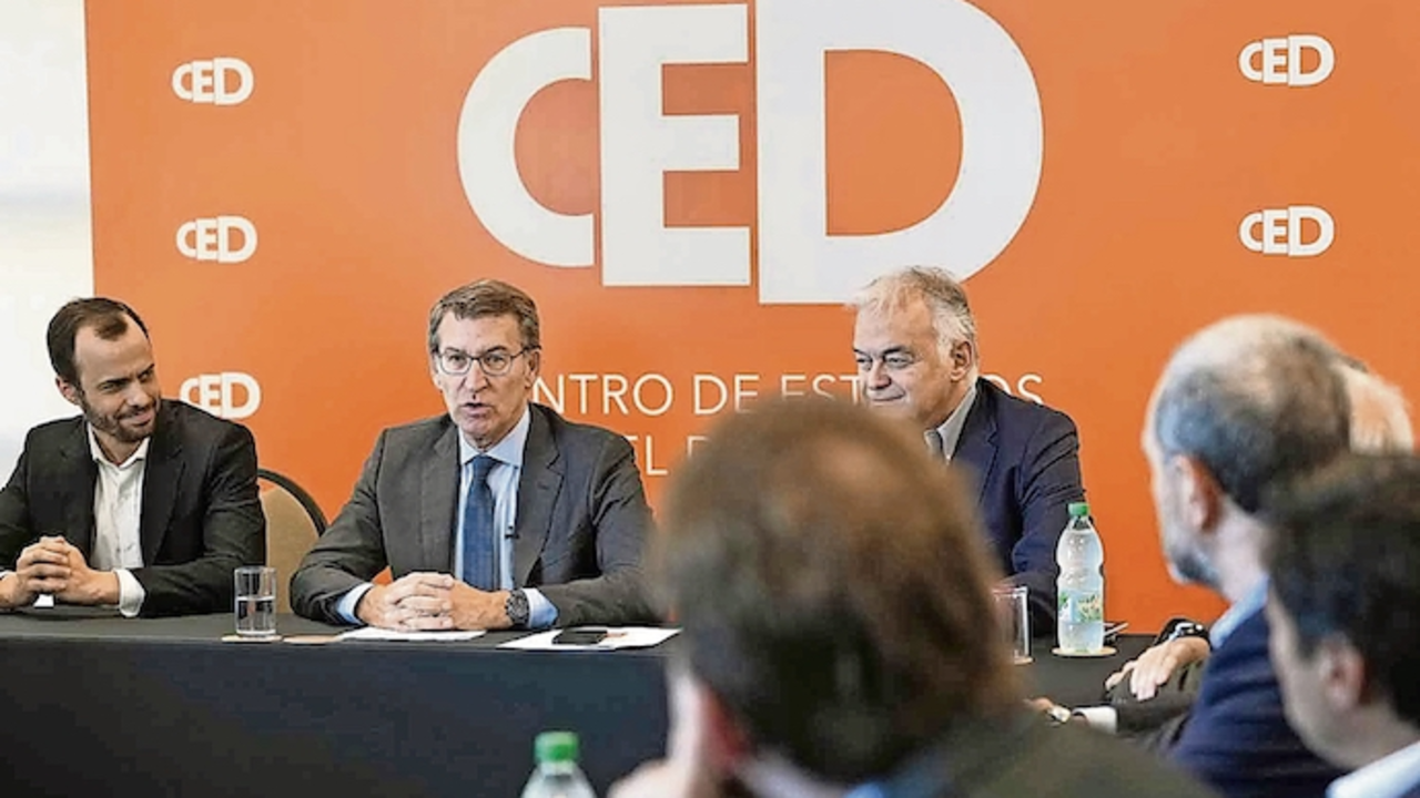 MONTEVIDEO, 05/11/2022.- El presidente del PP, Alberto N????ez Feij??o durante su encuentro con empresarios del Centro de estudios para el desarrollo en Montevideo, Uruguay este s??bado. EFE/Partido Popular/ David Mudarra SOLO USO EDITORIAL/SOLO DISPONIBLE PARA ILUSTRAR LA NOTICIA QUE ACOMPA???A (CR???DITO OBLIGATORIO)
