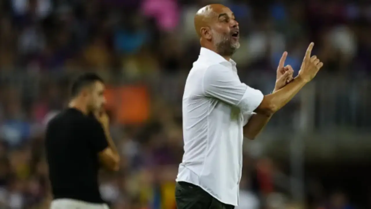 El entrenador del Manchester City Pep Guardiola. EFE/Enric Fontcuberta/Archivo