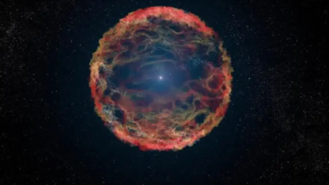 Recreaci&oacute;n art&iacute;stica de la supernova 1993J en la galaxia M81. EFE/NASA/ESA