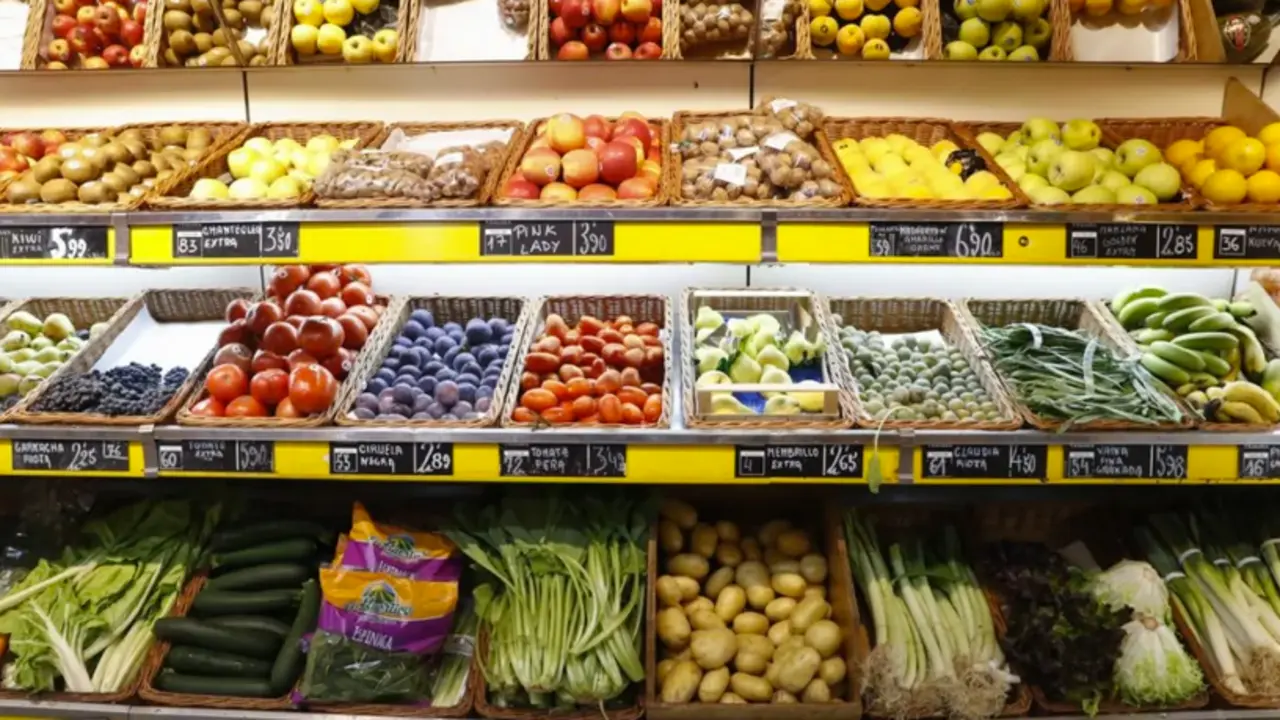 Imagen de archivo de un puesto de fruta en un mercado de Bilbao EFE/Juan Herrero