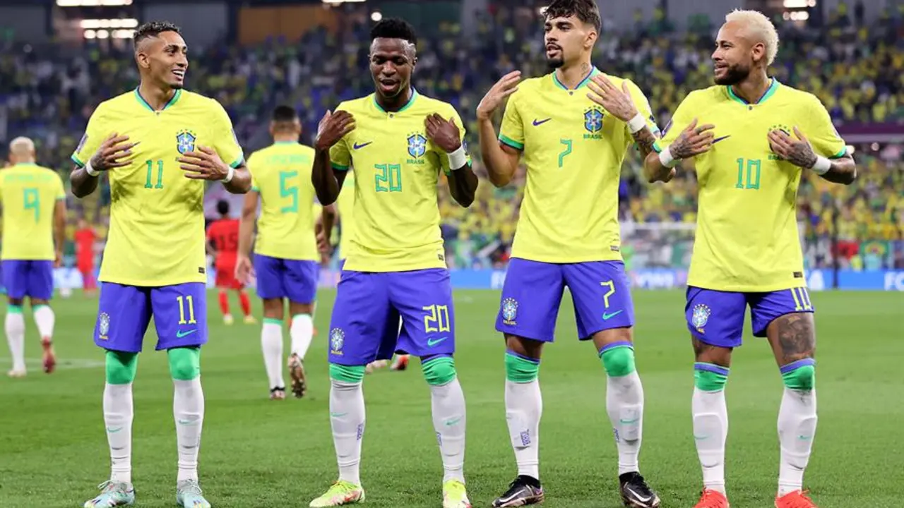 Vinicius, Raphinha, Paquet&aacute; y Neymar, ante Corea del Sur.Manu FernandezAP
