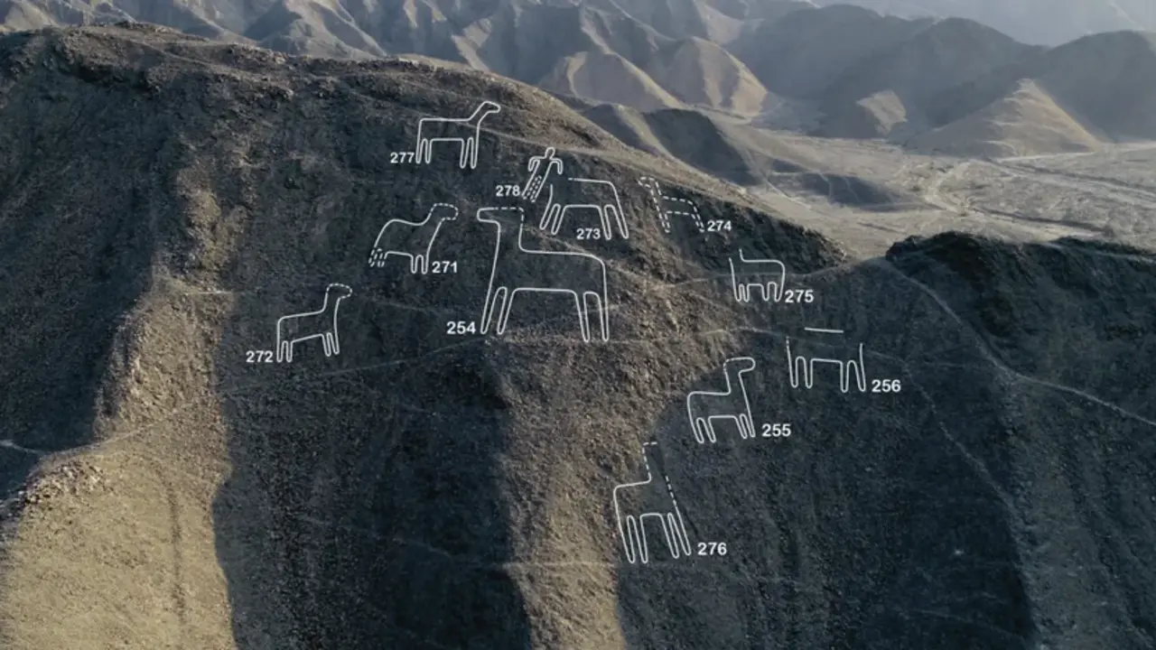 Nuevos geoglifos cerca de las l&iacute;neas de Nazca. EFE/ Universidad de Yamagata