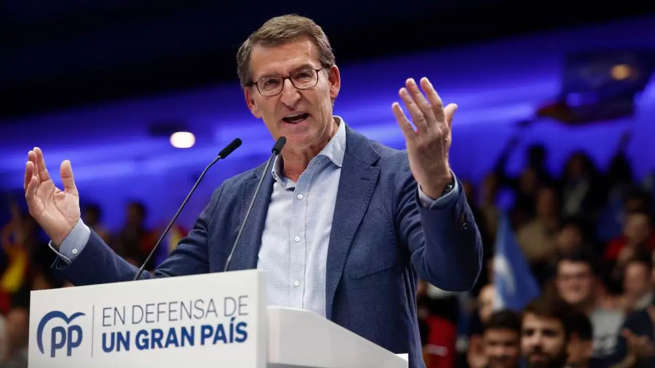 El l&iacute;der del PP, Alberto N&uacute;&ntilde;ez Feij&oacute;o. EFE/ Sergio Perez