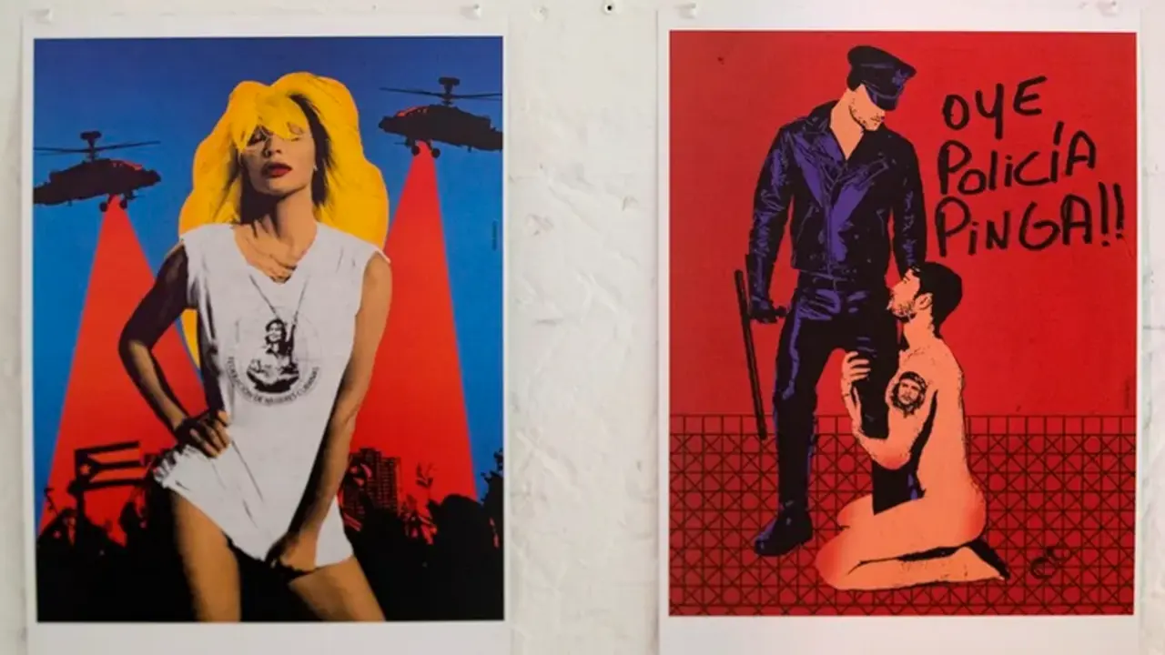 Otograf&iacute;a a dos obras de la exposici&oacute;n Escupir La Cara, del artista Alejo Ca&ntilde;er en la F&aacute;brica de Arte Cubano, en La Habana (Cuba). EFE/ Y&aacute;nder Zamora