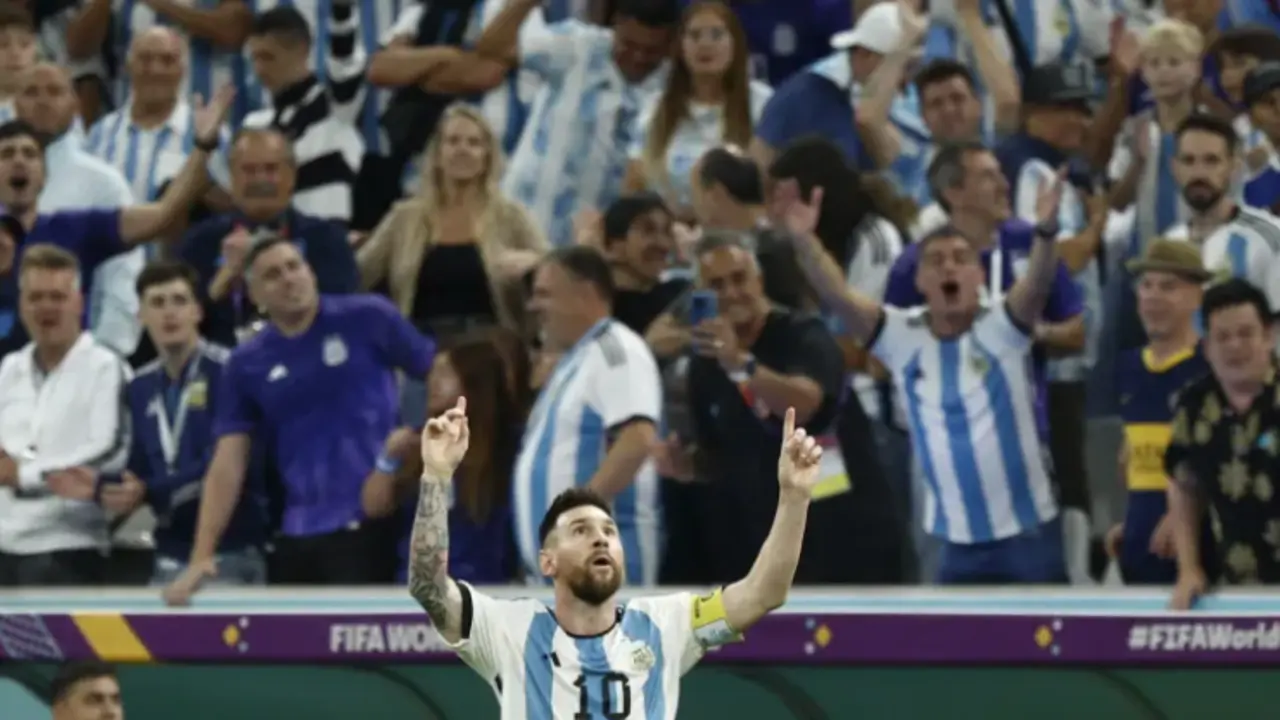 Lionel Messi celebra un gol contra Pa&iacute;ses Bajos. EFE/ Rodrigo Jim&eacute;nez