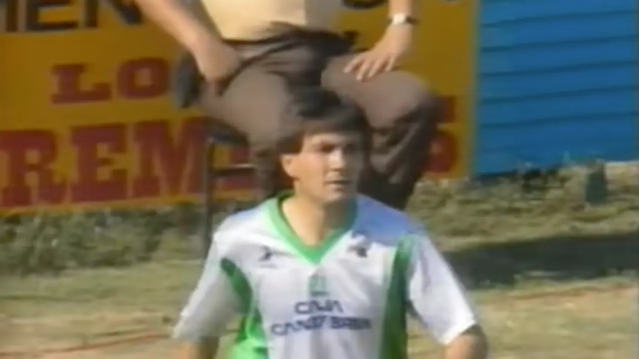 El jugador del Racing de 1991, Juan Carlos Pedraza.