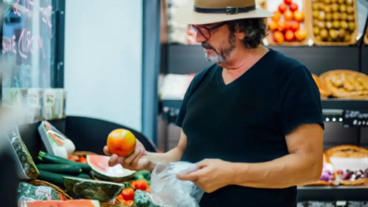 Un cliente en un supermercado coge productos en la zona de fruter&iacute;a. / E. PRESS