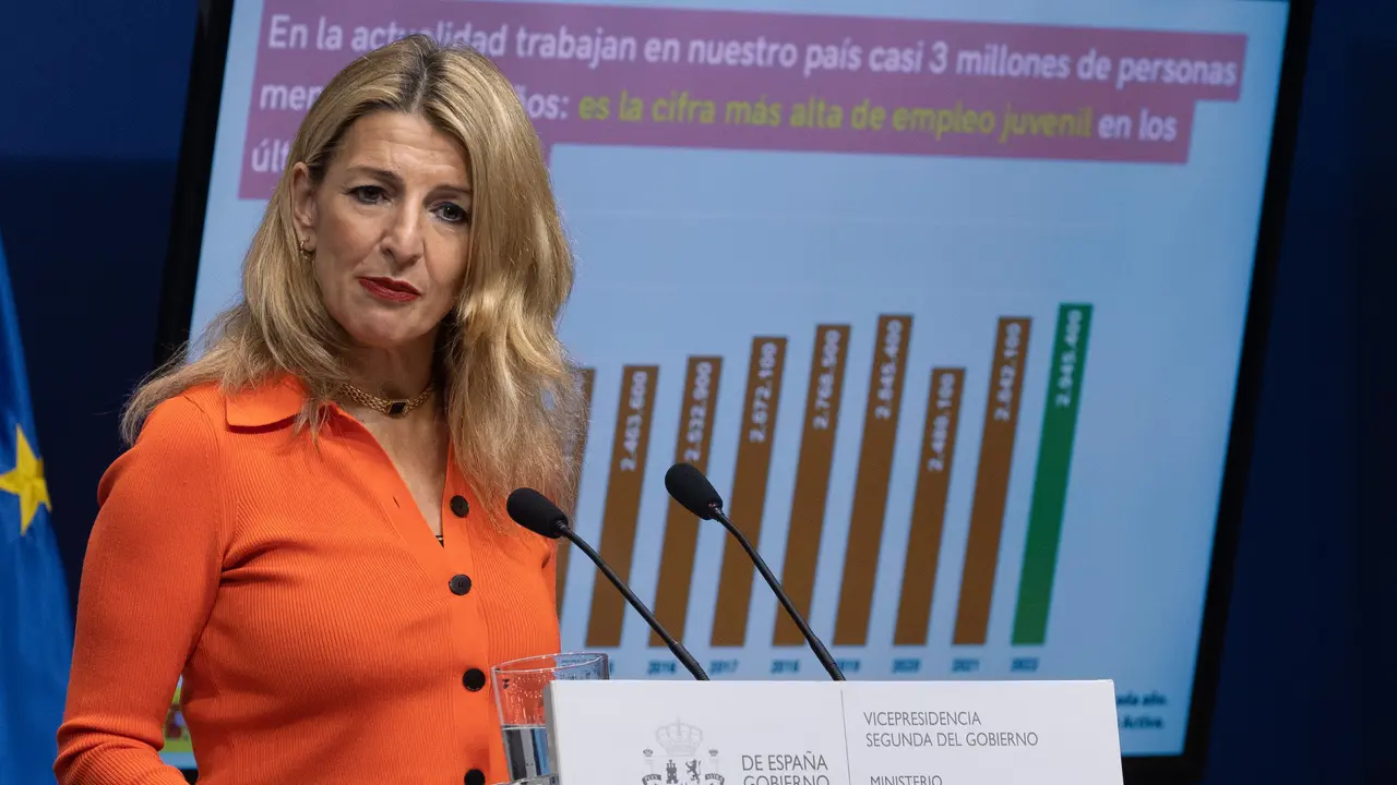 a vicepresidenta segunda y ministra de Trabajo y Econom&iacute;a Social, Yolanda Diaz. / EP