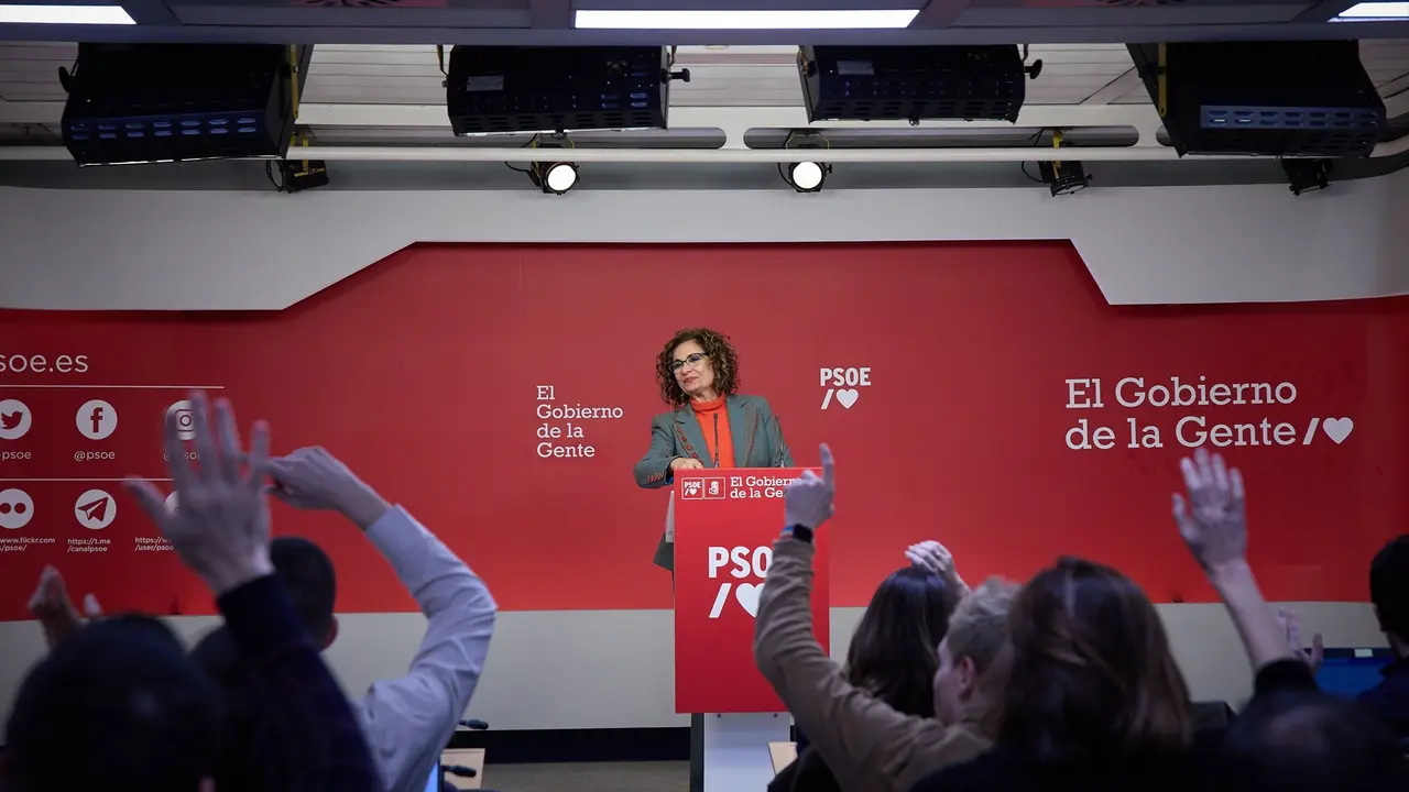 La vicesecretaria General y ministra de Hacienda y Funci&oacute;n P&uacute;blica, Mar&iacute;a Jes&uacute;s Montero. E.P. / Jes&uacute;s Hell&iacute;n