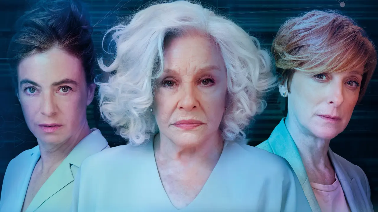 Cartel de la obra 'Adictos', con Lola Herrera, Ana Labordeta y Lola Baldrich