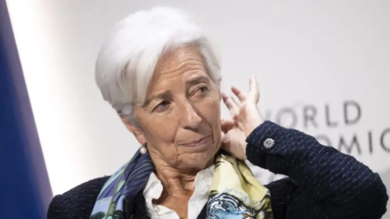 La presidenta del Banco Central Europeo (BCE), Christine Lagarde, hoy en Davos.