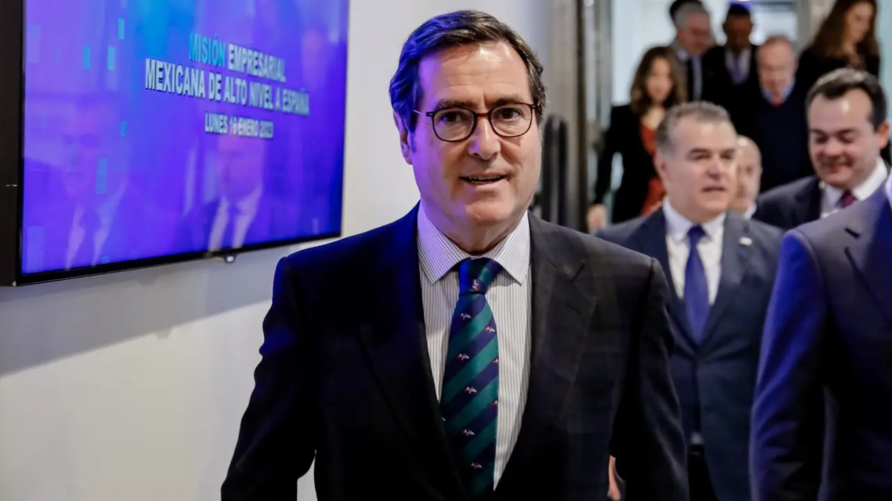 El presidente de CEOE, Antonio Garamendi. E.P. / Carlos Luj&aacute;n