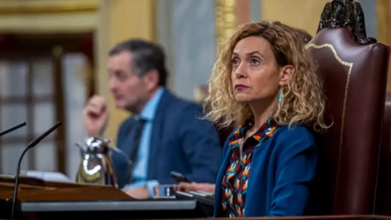 La presidenta del Congreso, Meritxell Batet, durante el pleno del Congreso. EFE / Fernando Villar