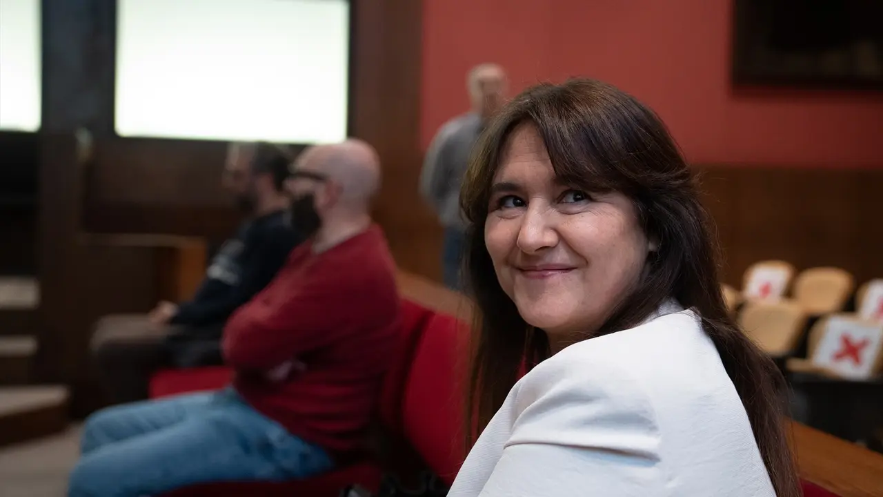La presidenta de Junts, Laura Borr&agrave;s, durante un juicio, este viernes. E.P. / D.Zorrakino
