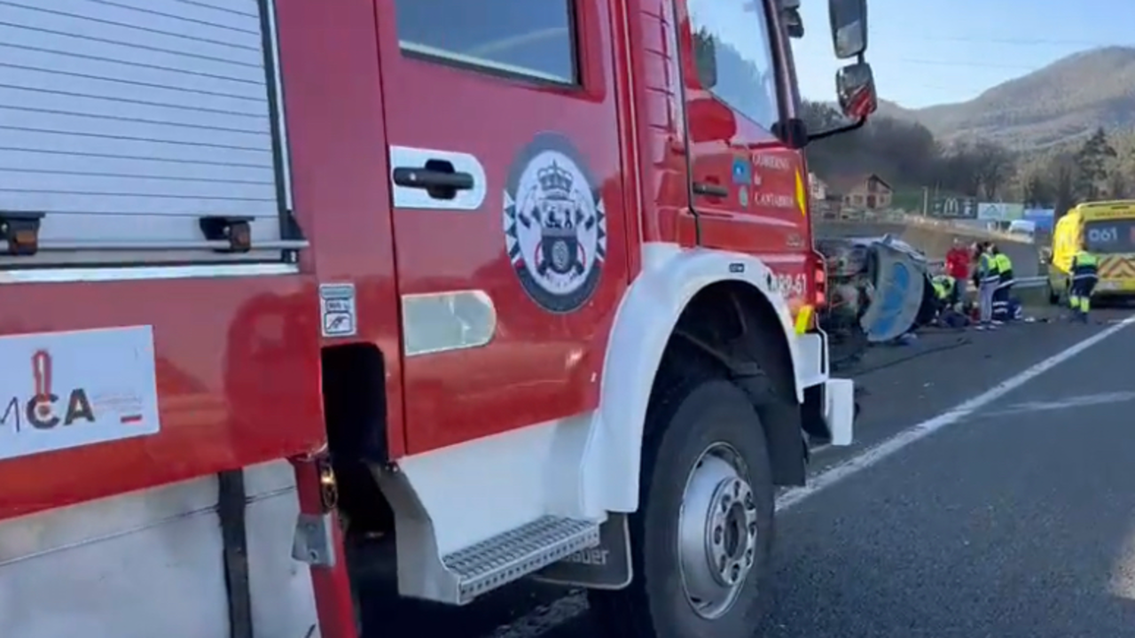 Accidente en la A-67. / 112