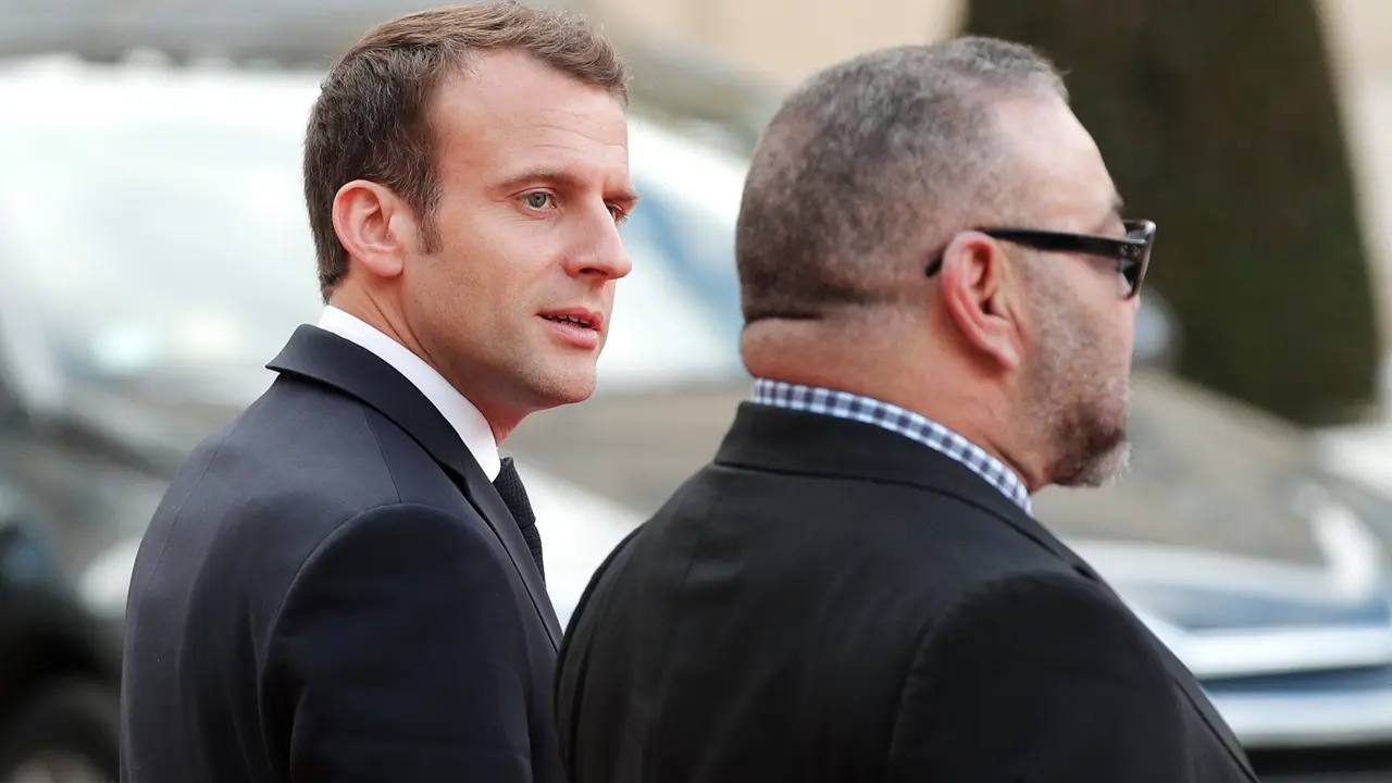 Imagen de archivo de un encuentro del presidente franc&eacute;s, Emmanuel Macron, y el rey Mohamed VI de Marruecos, en el Palacio del Eliseo. EFE/ Yoan Valat