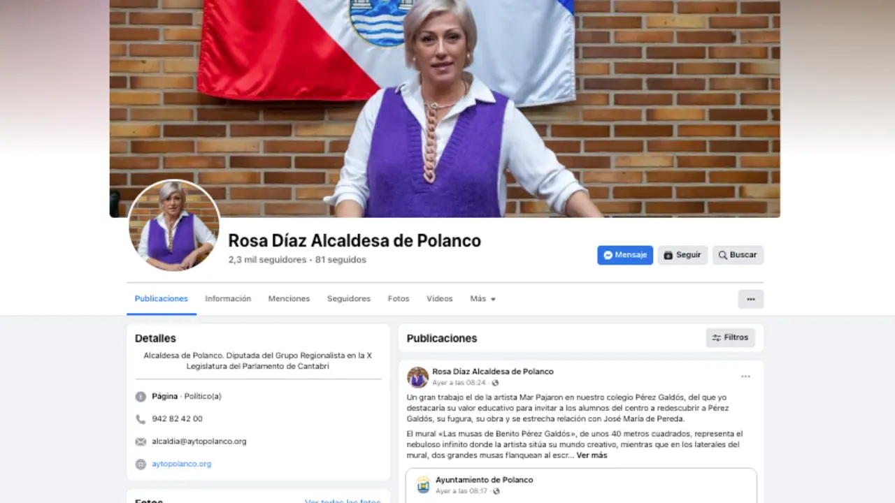 La alcaldesa del PRC de Polanco, Rosa D&iacute;az.