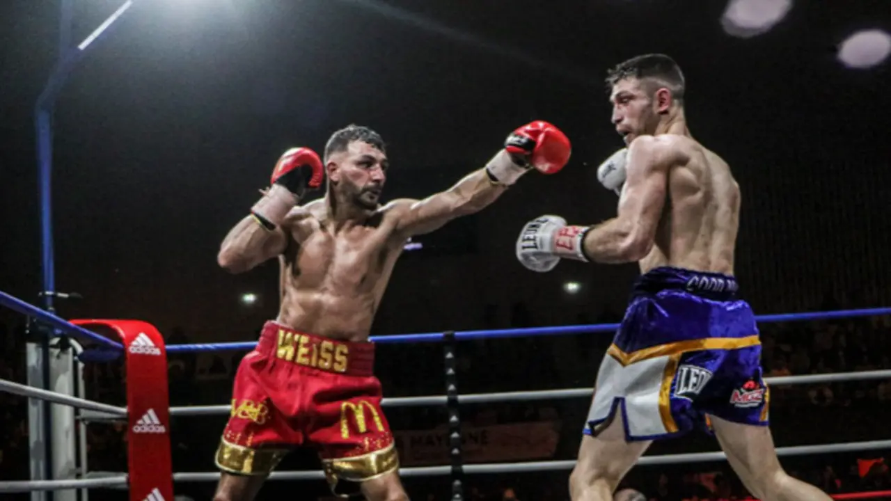 Miguez durante el combate.