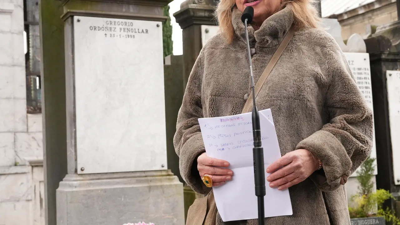 La hermana de Gregorio Ord&oacute;&ntilde;ez y presidenta del colectivo de v&iacute;ctimas del terrorismo Covite, Consuelo Ord&oacute;&ntilde;ez, en una imagen de archivo. / Unanue